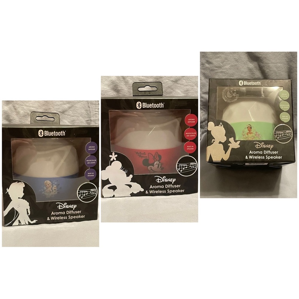 NEW Disney Minnie Mouse Princess Wireless Speaker & Aroma Diffuser LED Lights